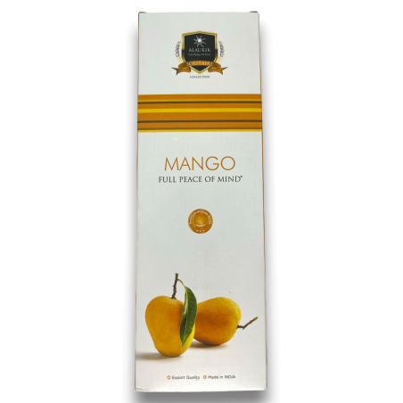 Alaukik Räucherstäbchen Mango Großpackung 90gr - 55-65 Stäbchen - Made in India