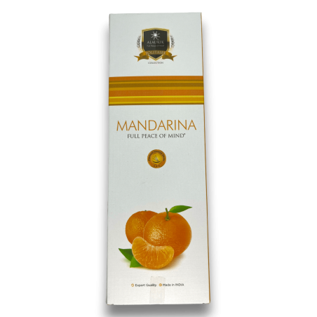 Tămâie Alaukik Tangerine - Tangerine - Pachet mare 90gr - 55-65 bețe - Fabricat în India
