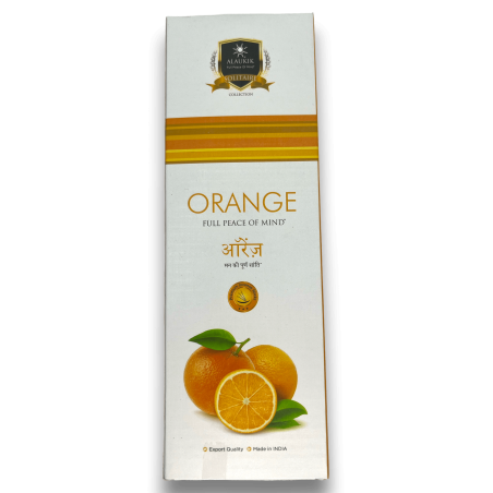Alaukik Orange rökelse - Orange - Storpack 90gr - 55-65 pinnar - Tillverkad i Indien