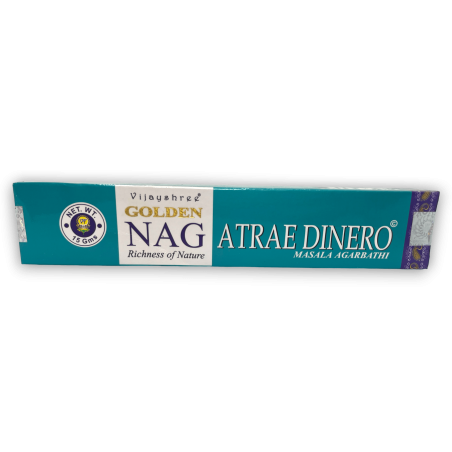 L’encens attire l’argent GOLDEN NAG Attract Money Masala Agarbathi - 1 paquet de 15gr.