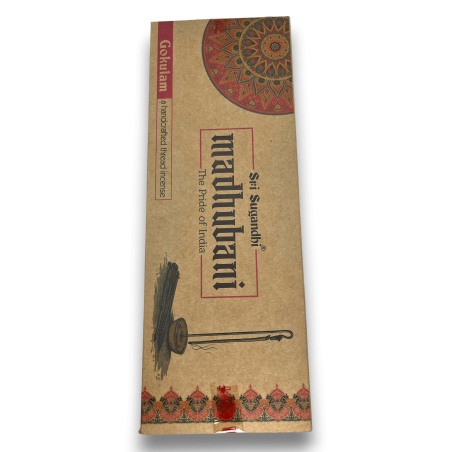 حبل البخور Gokulam Madhubani Sri Sugandhi وردي - حبل البخور مع حامل - جودة ممتازة