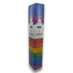 セブン チャクラのお香ULLAS 7 Chakras - お香スティック 5 本入り 7 パッケージ