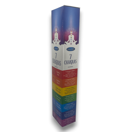 セブン チャクラのお香ULLAS 7 Chakras - お香スティック 5 本入り 7 パッケージ