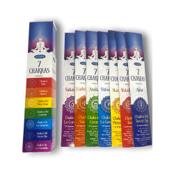 セブン チャクラのお香ULLAS 7 Chakras - お香スティック 5 本入り 7 パッケージ