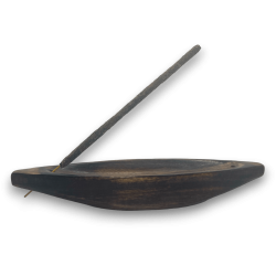 Artisan Teak Wood Incense Holder HOSTENATURA -...