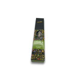 البخور الأرز والعشب الحلو بيان الطاقة Sree Vani Power Cedar & Sweet-Grass - البخور المصنوع يدويًا - 4 أعواد سميكة