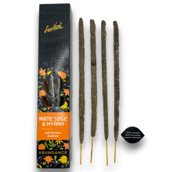 White Sage & Myrra Abundance Cense Manifest Sree Vani White Sage & Myrra Abundance - Handgjord rökelse - 4 pinnar