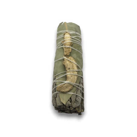 White Sage, Eucalyptus and Ginger Smudge Bundle Made in Mexico - Grass Bundle 10cm