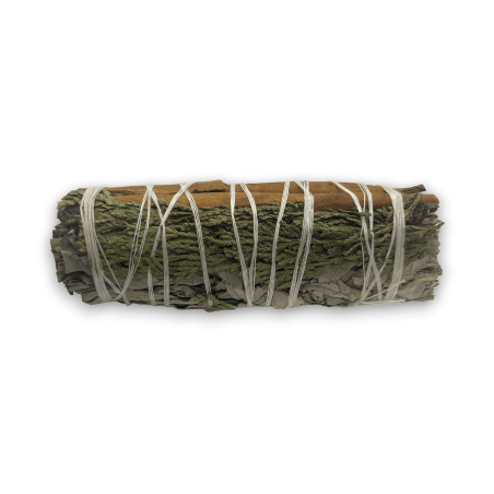 White Sage, Cedar and Cinnamon Bundle Smudge Made in Mexico - Grass Bundle 10cm