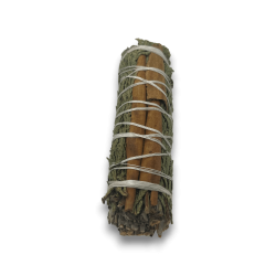 Atado de Salvia Blanca, Cedro y Canela Smudge Made in México - Atado de Hierba 10cm