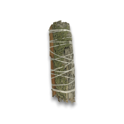 Atado de Salvia Blanca, Cedro y Canela Smudge Made in México - Atado de Hierba 10cm