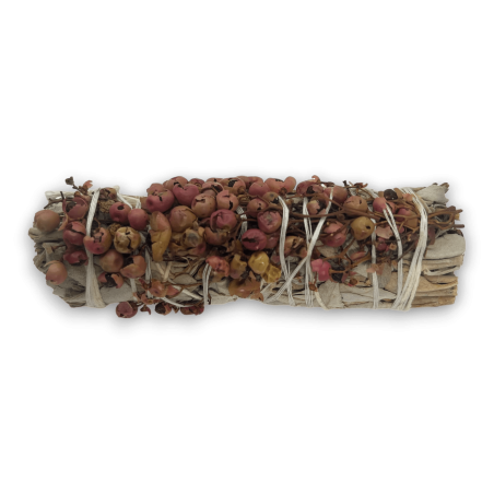 White Sage and Smudge Pirul Seed Bundle Made in Mexico - Grass Bundle 10cm