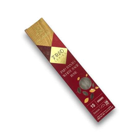 Incense AROMA Trio Palo Santo, White Sage and Rose - Trio Series 1 pack 15gr.