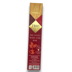 Incienso AROMA Trio Palo Santo, Salvia Blanca y Rosa - Trio Series 1 cajetilla 15gr.