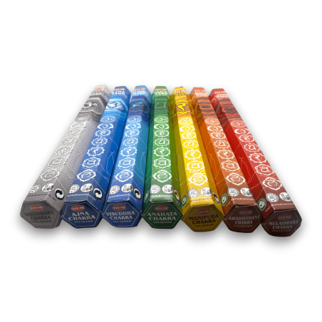 HEM 7 Chakras Seven Chakras Incense Set - 7 paket med 20 pinnar