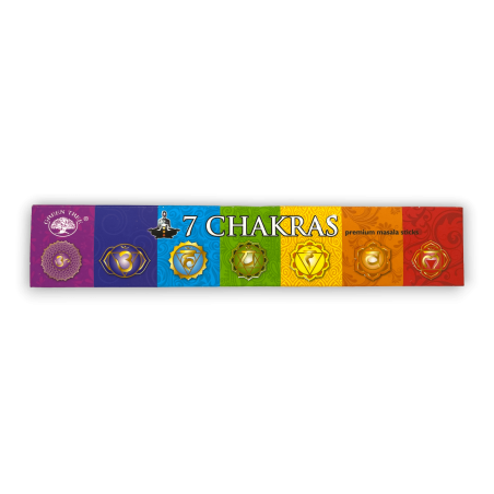Encens Arbre Vert 7 Chakras - Premium Masala Sticks - 1 sachet de 15gr.