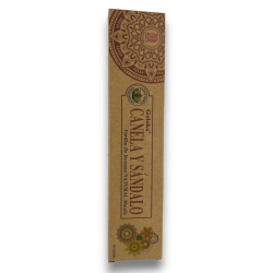 Incienso Canela y Sándalo Orgánico GOLOKA Cinnamon & Sandalwood - Natural Masala Incense - 1 cajetilla de 15gr