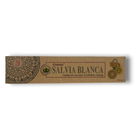GOLOKA White Sage بخور المريمية البيضاء العضوية - بخور ماسالا الطبيعي - 1 صندوق 15 جرام