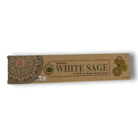 GOLOKA White Sage بخور المريمية البيضاء العضوية - بخور ماسالا الطبيعي - 1 صندوق 15 جرام