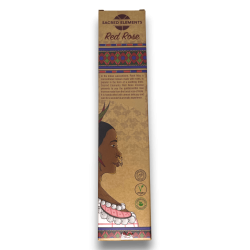 SACRED ELEMENTS Red Rose HEM Rökelse - 10 ekologiska hantverkspinnar