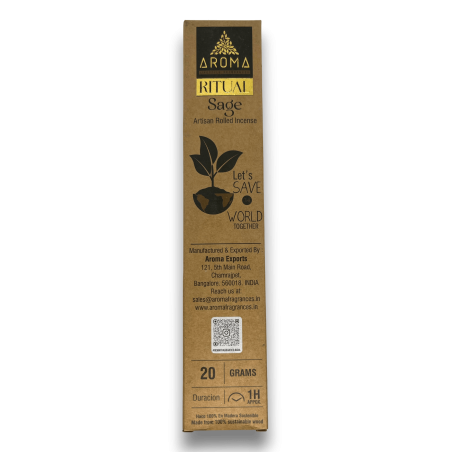 Sage Ritual Rökelse AROMA Ritual Sage - 20 grams ask med inspirerande budskap