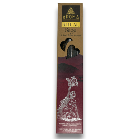 セージ リチュアル インセンスAROMA Ritual Sage - 感動的なメッセージ付き 20 グラム ボックス