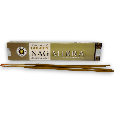 ミルラ香GOLDEN NAGミルラビジェイシュリーフレグランス - 15grの1箱。