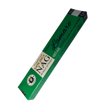 Lamare White Sage & Lavendel Rökelse GOLDEN NAG Lamare White Sage & Lavander Vijayshree Doft - 1 ask med 15gr.