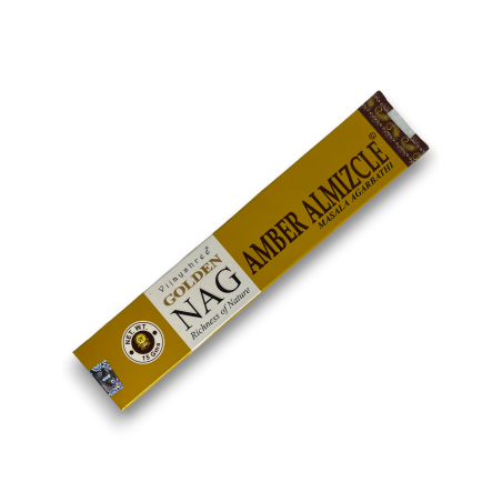 Encens Musc Ambré GOLDEN NAG Parfum Musc Ambré Vijayshree - 1 Paquet de 15gr.