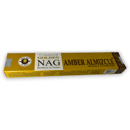 Encens Ámbar Almizcle GOLDEN NAG Amber Musk Vijayshree Fragance - 1 Cajetilla de 15gr.
