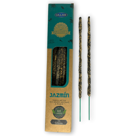 Encens Ulles de Gessamí - ULLAS - Fet a mà - 25gr - Fet a Índia - 100% Natural - ULLAS Encens Orgànic