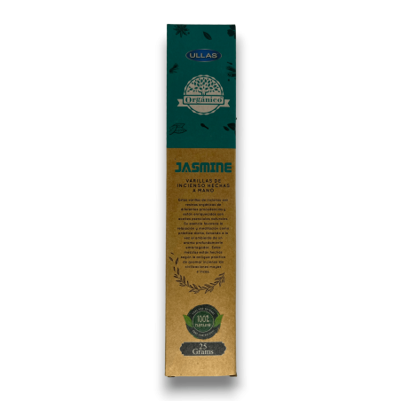 Jasmine Incense - ULLAS - Handmade - 25g - Made in India - 100% Natural - ULLAS Organic Incense