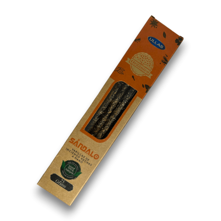 Sandelholz Ullas Räucherstäbchen - Sandelholz - Handgefertigt - 25gr - Hergestellt in Indien - 100% natürlich - ULLAS Bio Räuche