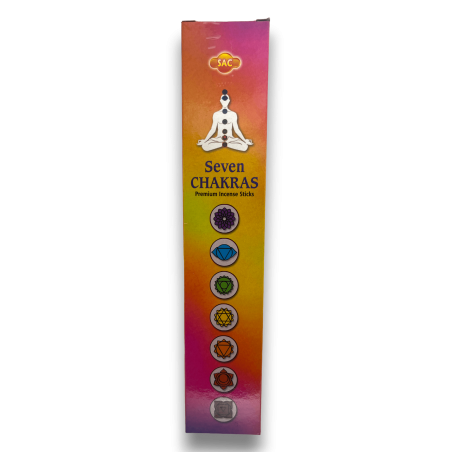 SAC 7 Chakra Räucherstäbchen - SAC Sieben Chakren 35 Räucherstäbchen Packung (7 Päckchen à 5 Stäbchen)