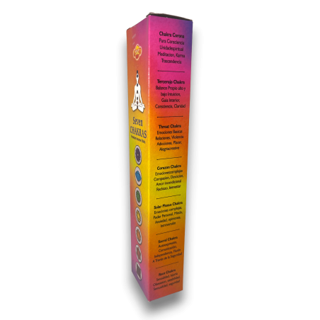 SAC Encens 7 Chakras - SAC Pack de 35 Bâtonnets d’Encens Sept Chakras (7 sachets de 5 bâtonnets)