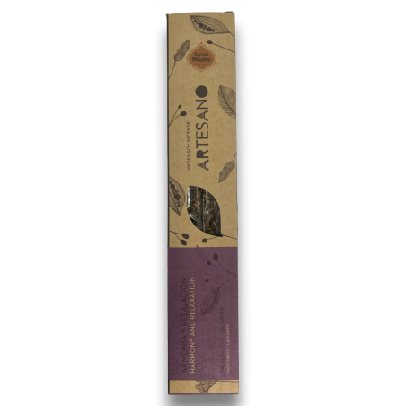 Incenso Santa Madre Palo Santo e Lavanda - Harmonia e Relaxamento - 5 bastões orgânicos - Incenso Artesanal