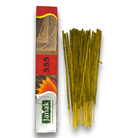 Janak Räucherstäbchen 555 - Packung mit 50gr. - Hergestellt in Indien