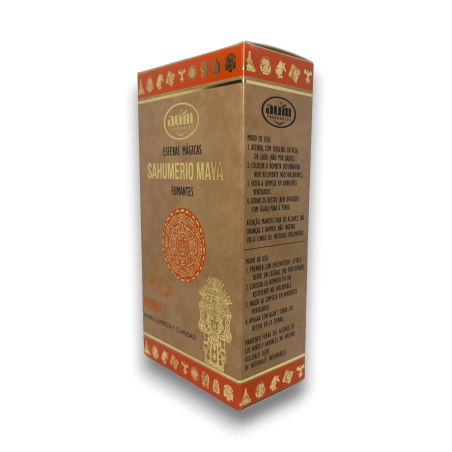 Bombe de parfumare cu mir Maya AUM FRAGRANCES - Sfere magice Mayan Sahumerio 8 bombe de tămâie puritate divină