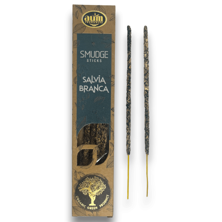 Encens Sauge Blanche Bio AUM Fragrances Smudge Sticks - 25gr.