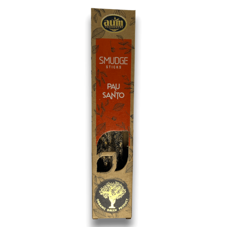 Bastões para manchas de fragrâncias AUM de incenso orgânico Palo Santo - 25gr.
