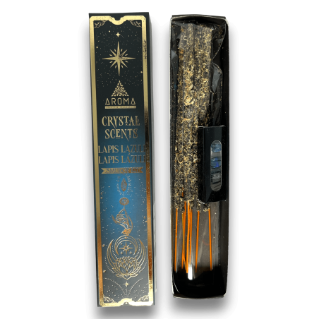 Encens Lapis lazuli AROMA Smudge Kit d’encens Lapis Lazuli - Bâtonnets d’encens minéraux - 1 boîte de 20gr.