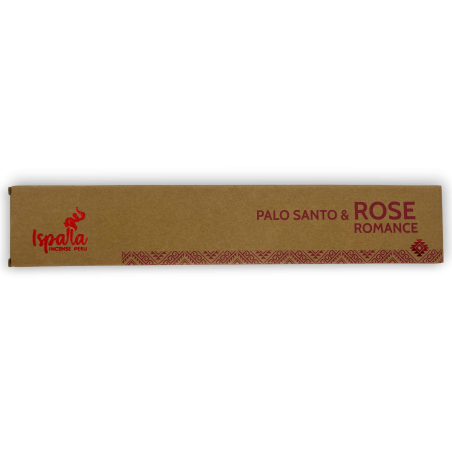 Incenso Palo Santo e Rosa ISPALLA Romance - Incenso Natural e Ecológico fabricado no Peru - 15gr.