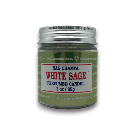 Vela Tarro Salvia Blanca Nag Champa Satya - Limpieza y Purificación - 85gr. - 24 horas duración