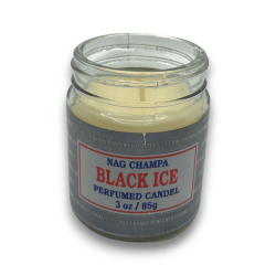 Black Ice Nag Champa Satya Glas Kerze - 85gr. -...