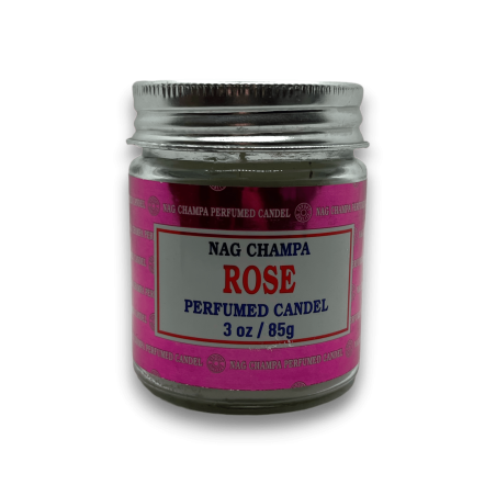 Pink Nag Jar Candle Champa Satya Rose - 85gr. - 24 hours duration