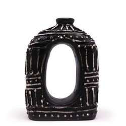 Ovale Keramikvase in Form eines Donuts -...
