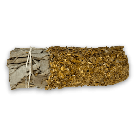 DIP Weißer Salbei Bundle mit Orangenblüte - Eco-Artisanal Battered Bundle - Energiereinigung, Frieden und Harmonie anziehend