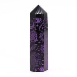 Pointes d’obsidienne noire (env. 60-70 g, 9 cm)...