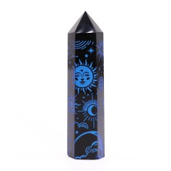 Pointes d’obsidienne noire (env. 60-70 g, 9 cm)...