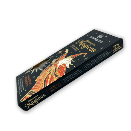 Sahumerios Mágicos Naranja Pimienta Aromanza Inciensos - Iluminarte Argentina - 10 barritas gruesas artesanales